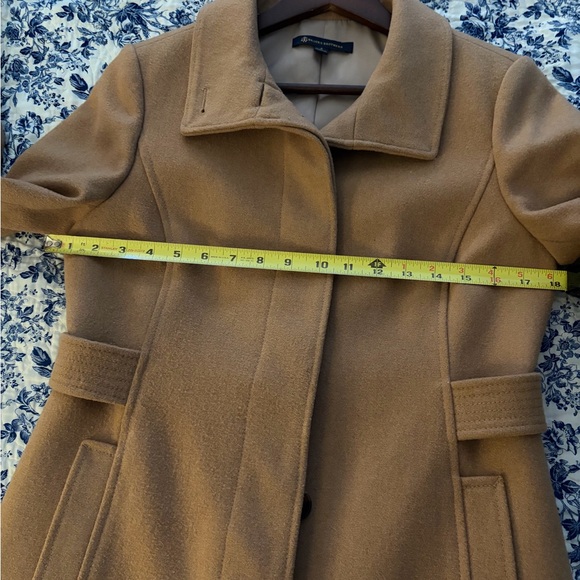 Brooks Brothers Stylish Tan Peacoat Long Wool Coat. Size 2 - Picture 7 of 16